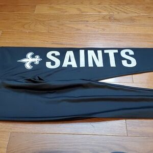 Majestic Zubaz New Orleans Saints Leggings Size XL Football Workout Black 🏈